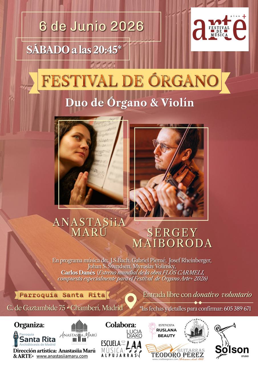Orgelfestival ARTE+, DUO ORGEL & VIOLINE, Sergey Maiboroda, Anastasiia Maru